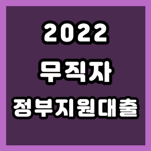 2022 무직자 정부지원대출